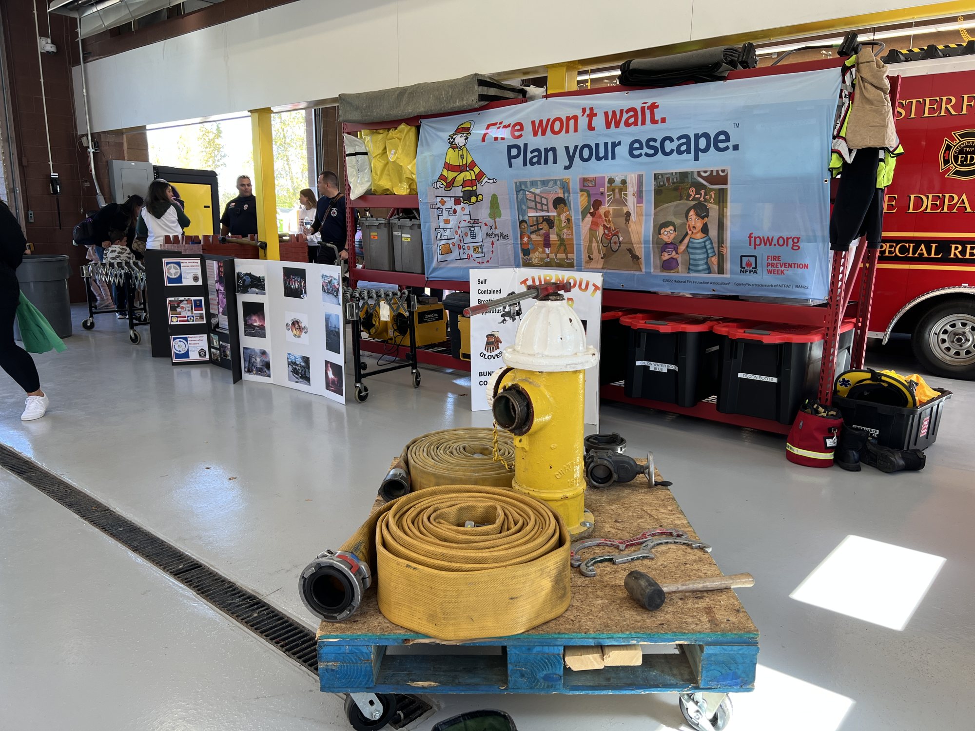 The Fire Won't Wait, Plan Your Escape fire safety display