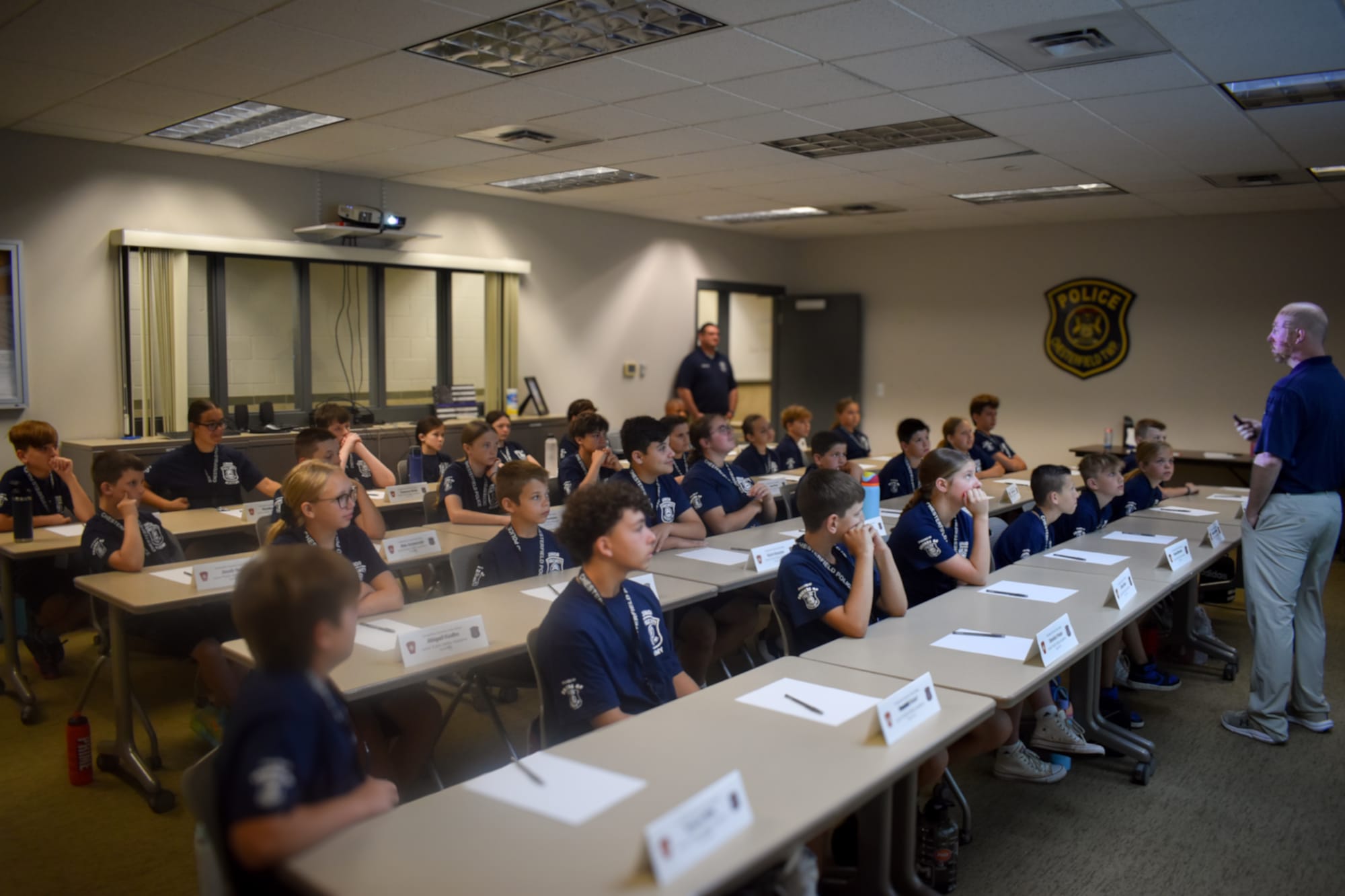 Junior Public Safety Academy students in a classroom session