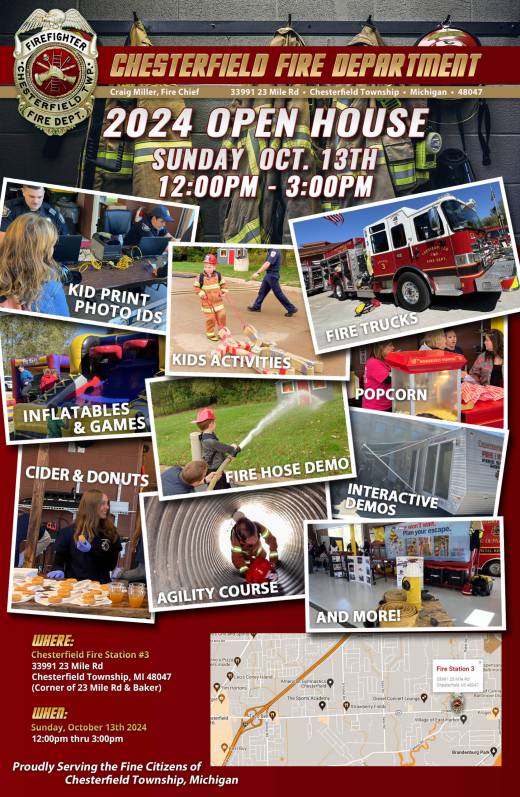 Chesterfield Fire Dept. Open House – Sunday Oct. 13th